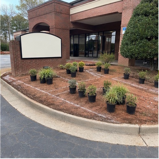 Six-stage commercial landscape enhancement project, step 2