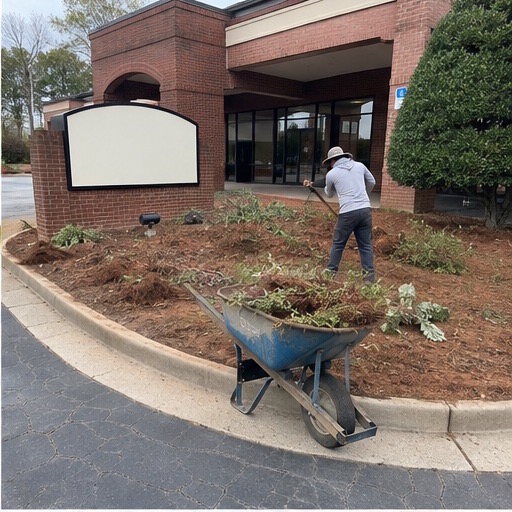 Six-stage commercial landscape enhancement project, step 3