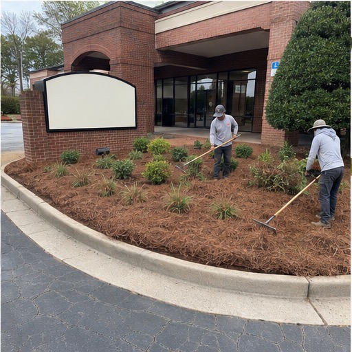 Six-stage commercial landscape enhancement project, step 5