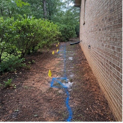 Six-stage yard drainage project, step 2