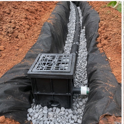 Six-stage yard drainage project, step 4