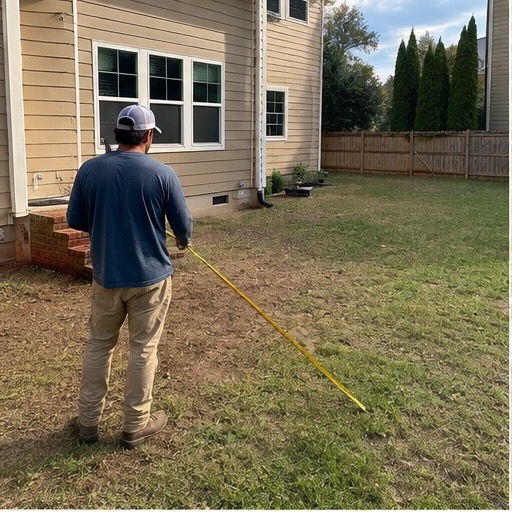 Six-stage hardscape installation, step 1