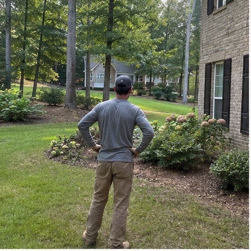 Six-stage landscape installation, step 1