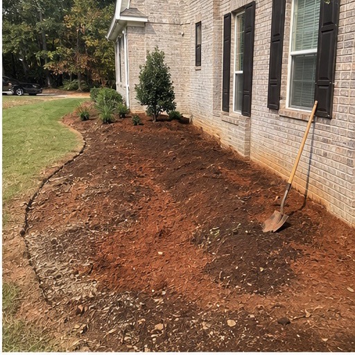 Six-stage landscape installation, step 3